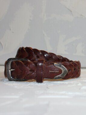 Vintage early 90's Ralph Lauren braided leather .925 Silver buckle